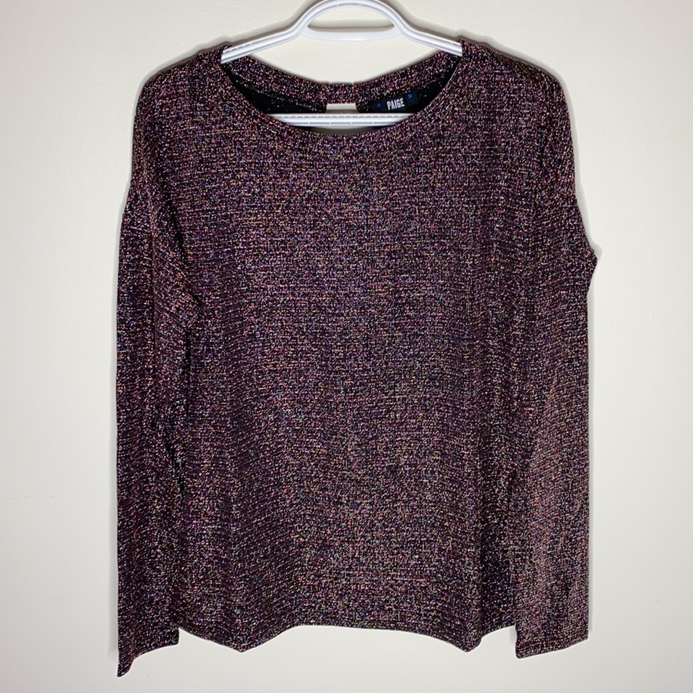 Paige metallic multicolor Celeste cutout sweater size M